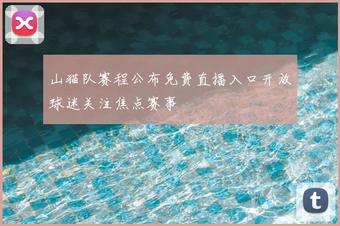 山猫队赛程公布免费直播入口开放球迷关注焦点赛事